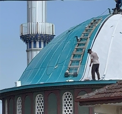 Niğde Cami Kubbe Restorasyon ve Kurşun Temizleme İşlemi